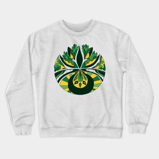 Forrest Green Abstract Motif Crewneck Sweatshirt